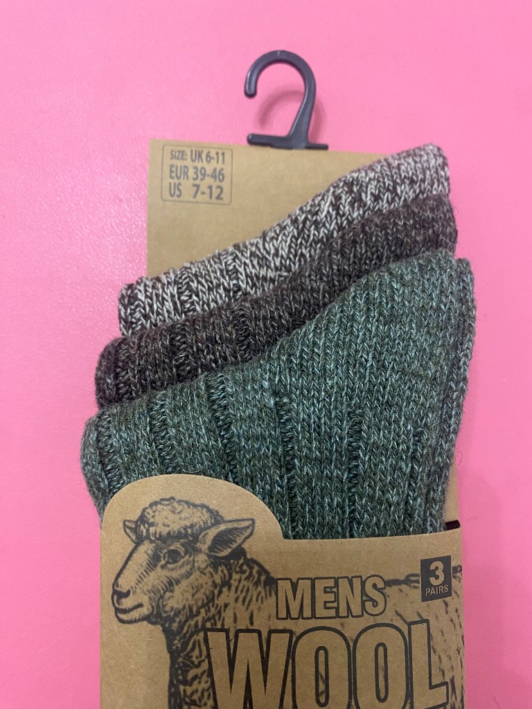 Mens Heat Mate Thermal  Wool Blend BOOT Socks size 6-11