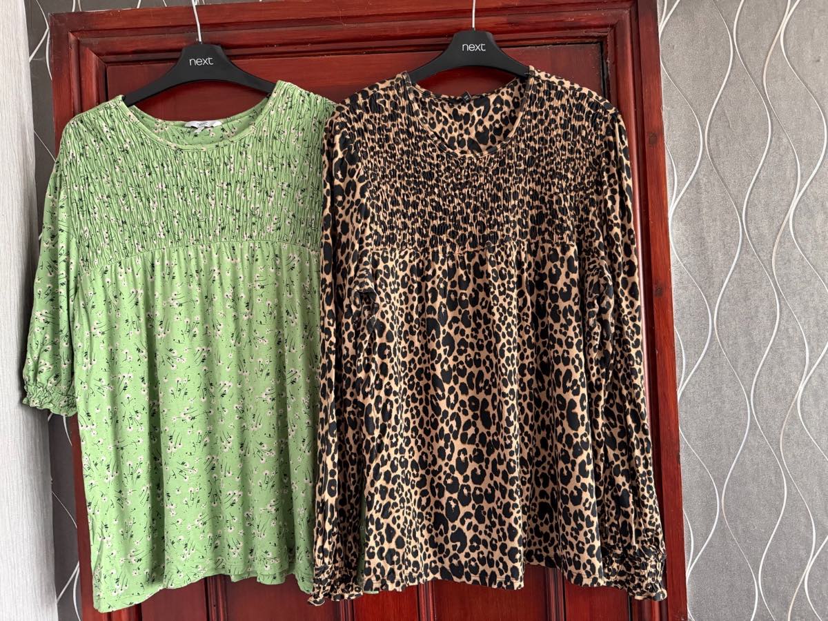 NEXT ruched tops x2
