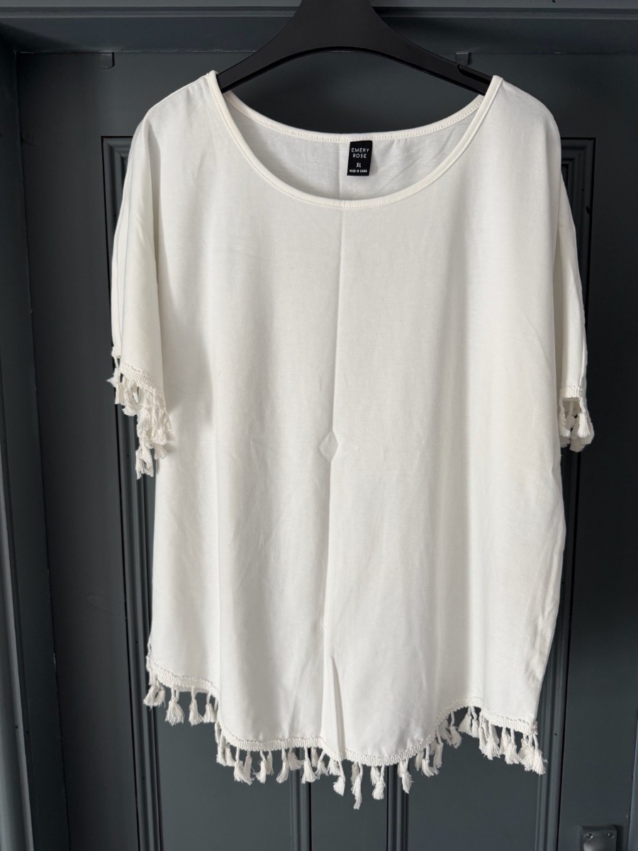 White tassle top