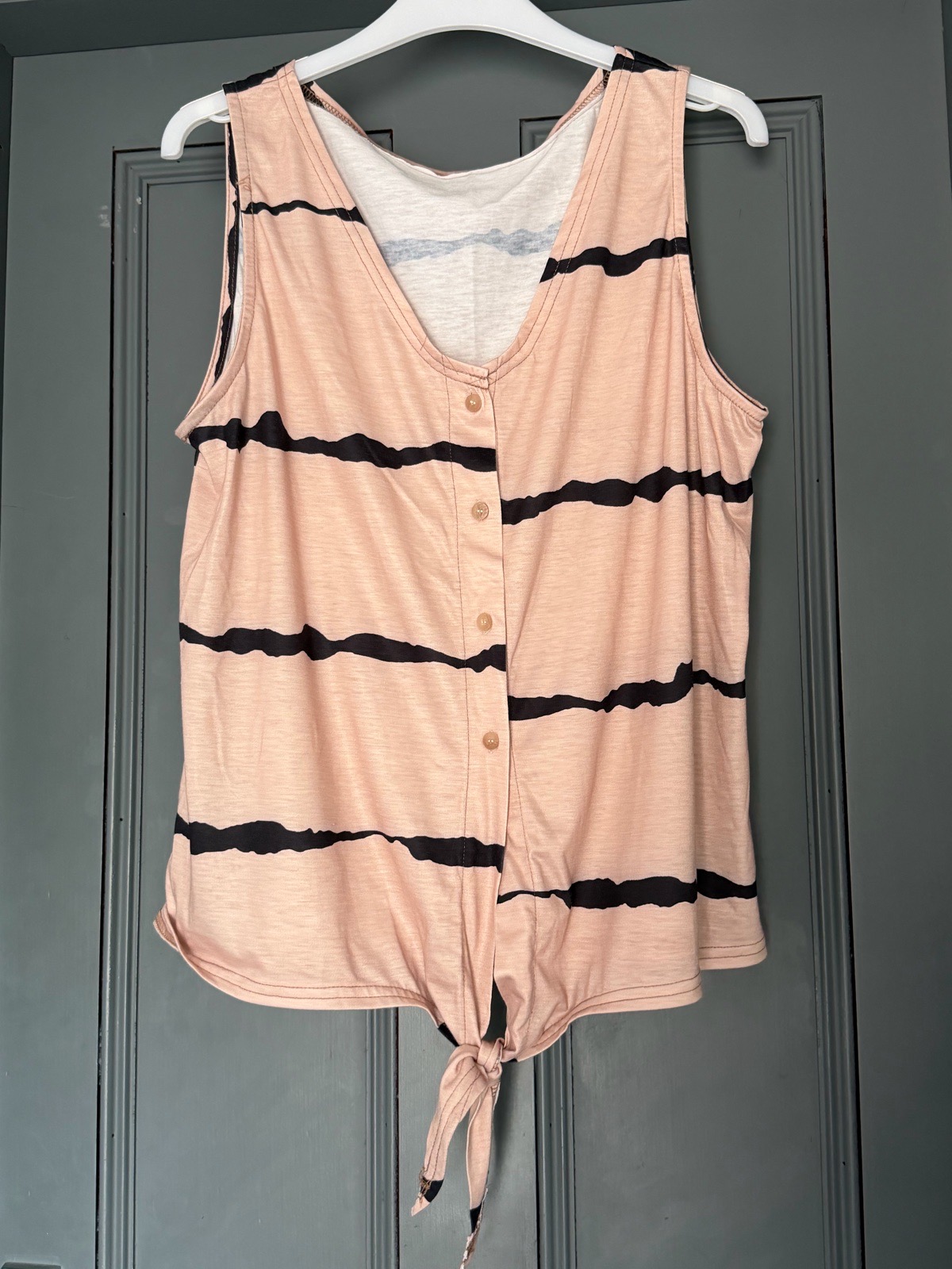 Tie detail buttoned vest