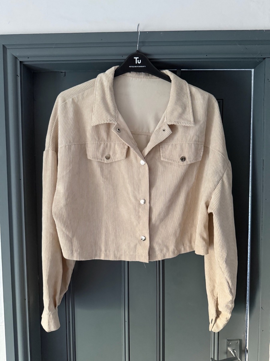 Lightweight cropped cord jacket