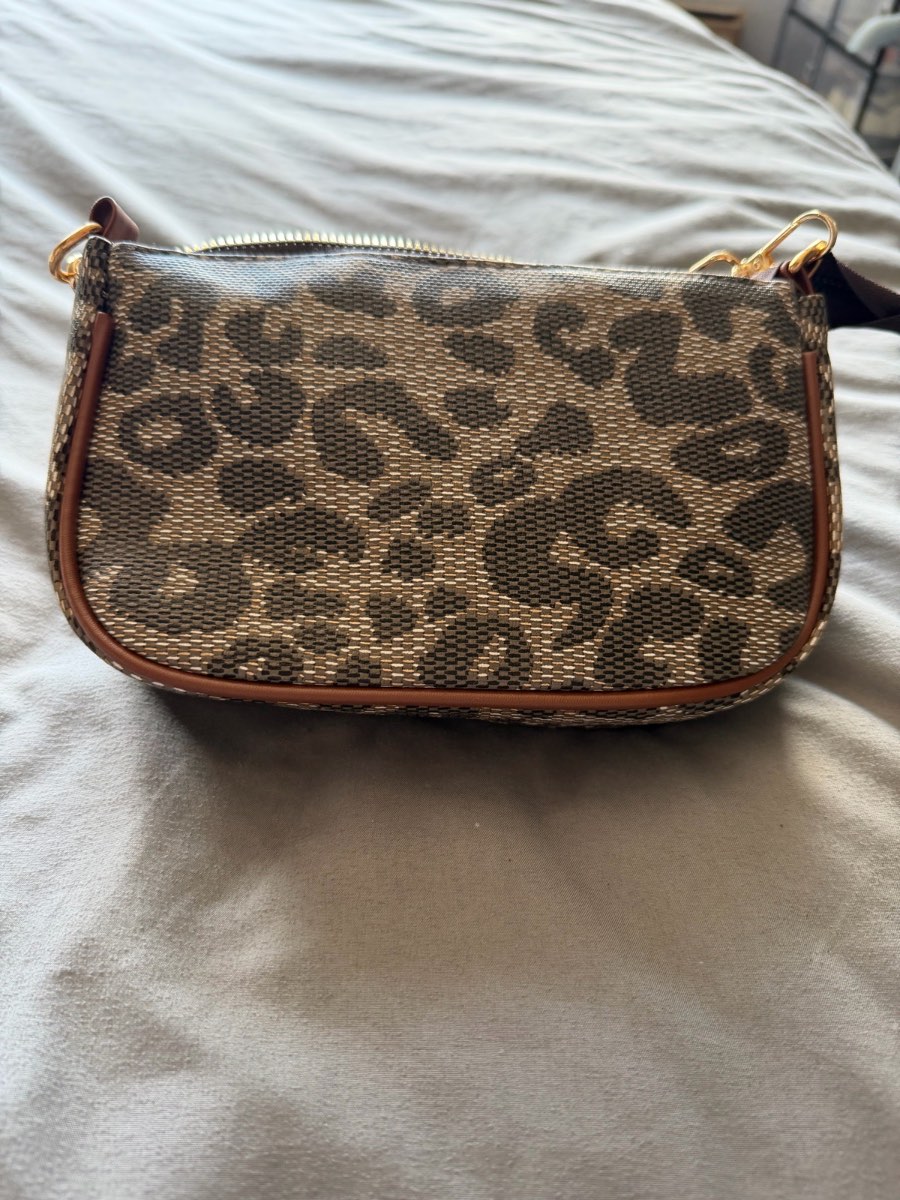Animal print crossbody bag