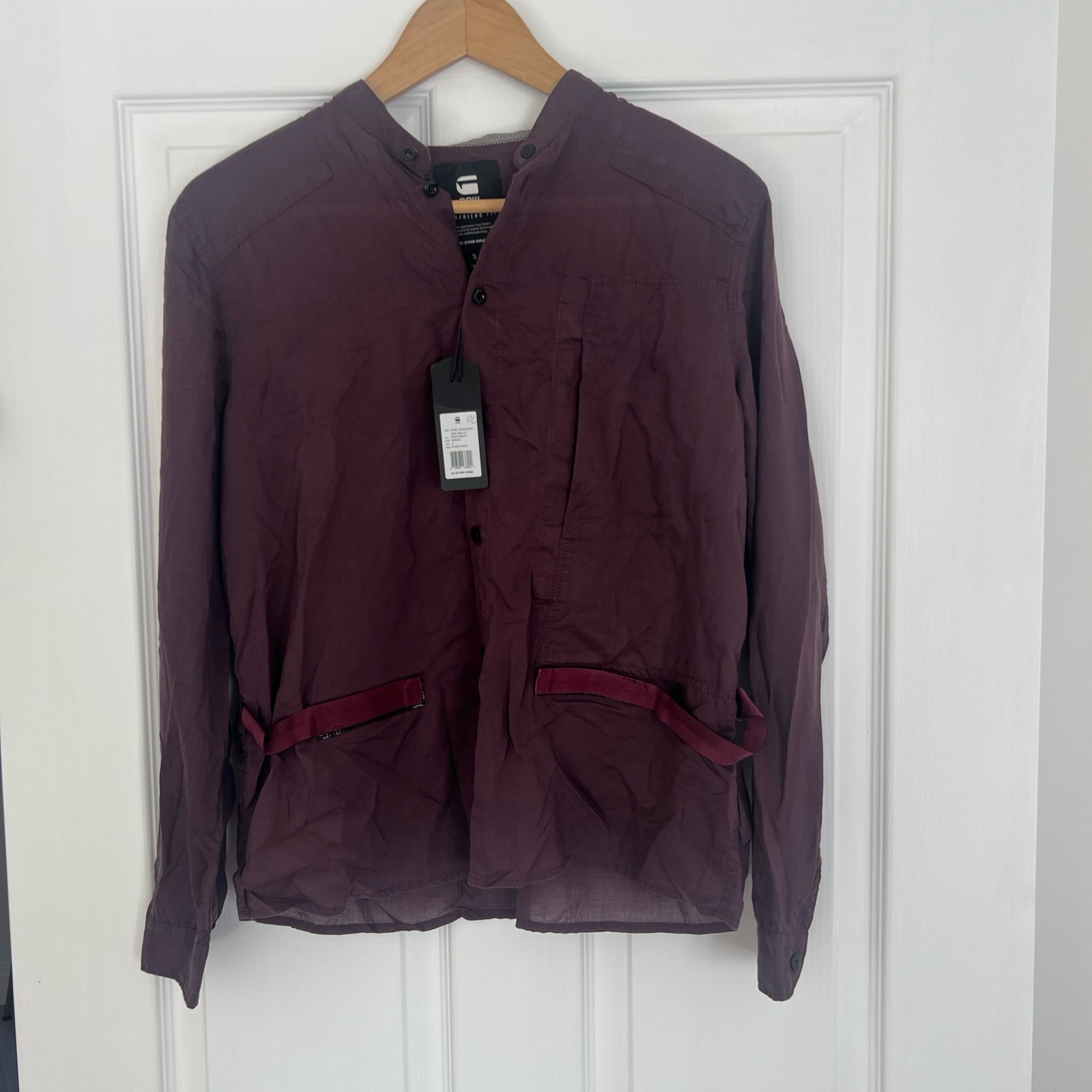 G-Star Raw Powel Crusader BF Shirt Women Size Small Maroon BNWT