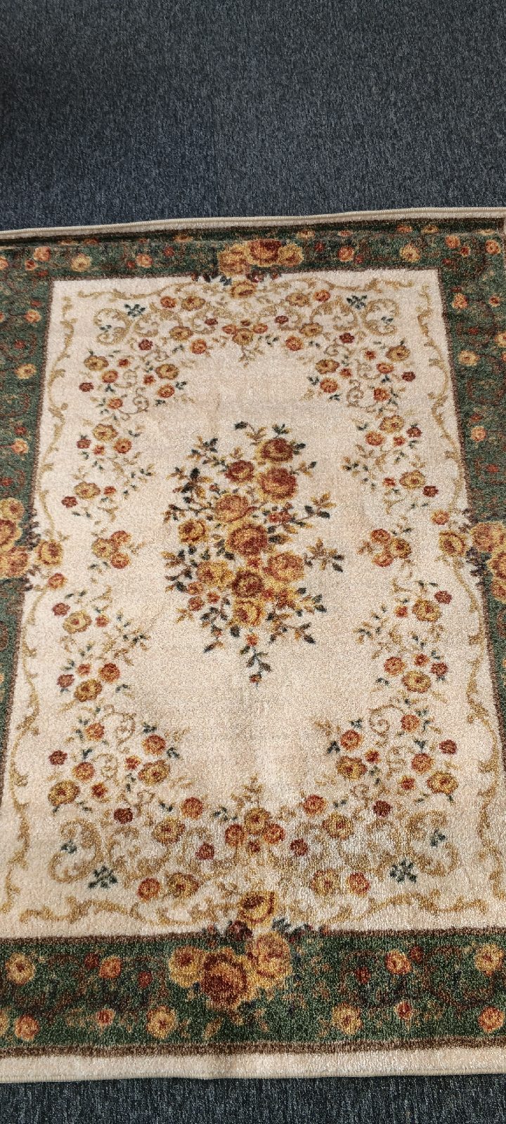 Dywanopol Casablanca you Traditional Floral Area Rug Carpet Cream Green 120 x 170 cm