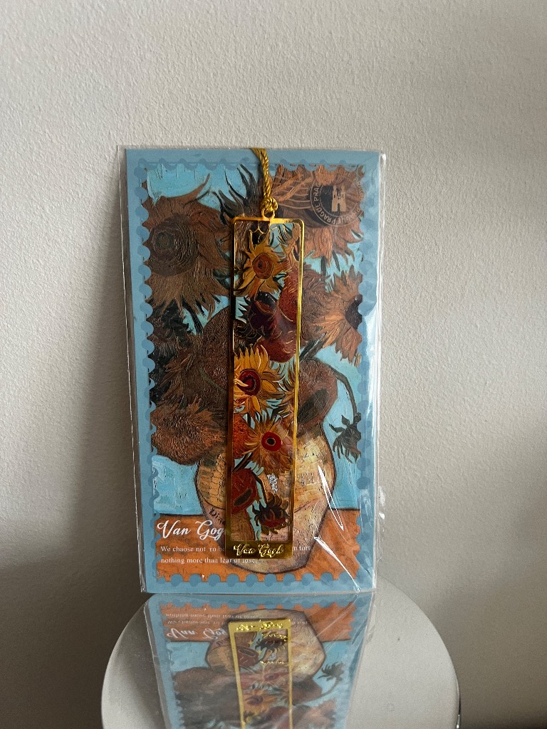 Van Gogh Sunflowers Metal Bookmark