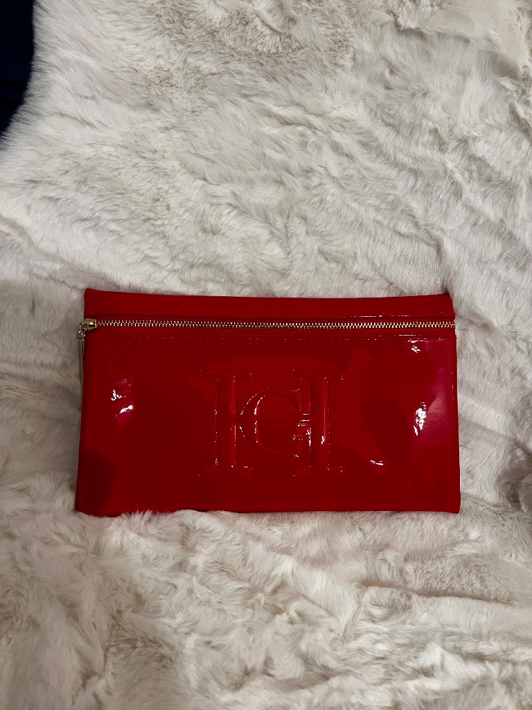 Carolina Herrera Good Girl Red Patent Makeup Bag / Clutch - New