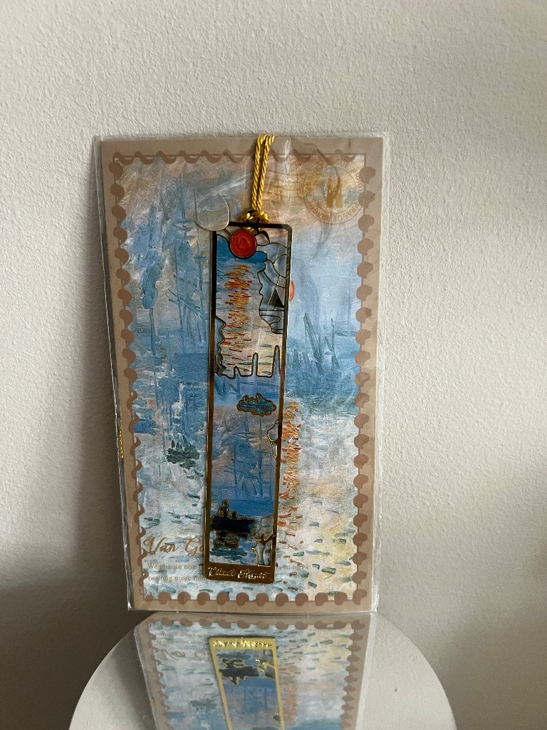 Monet "Impression, Sunrise" Gold Metal Bookmark
