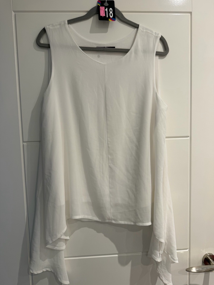 M&S Collection White Cami style Top size 16 - Preloved