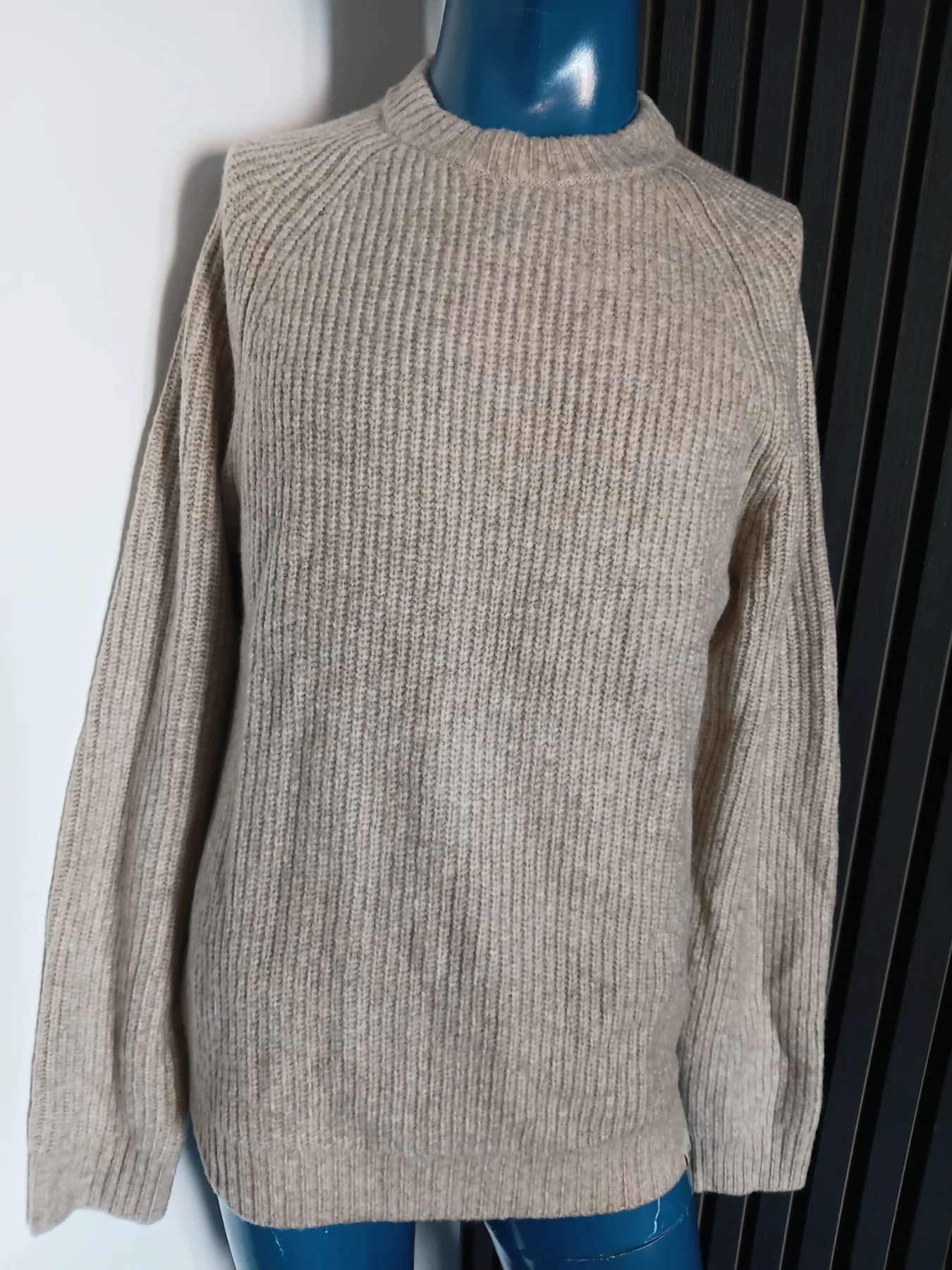 Fatface cream ribbed knit jumper