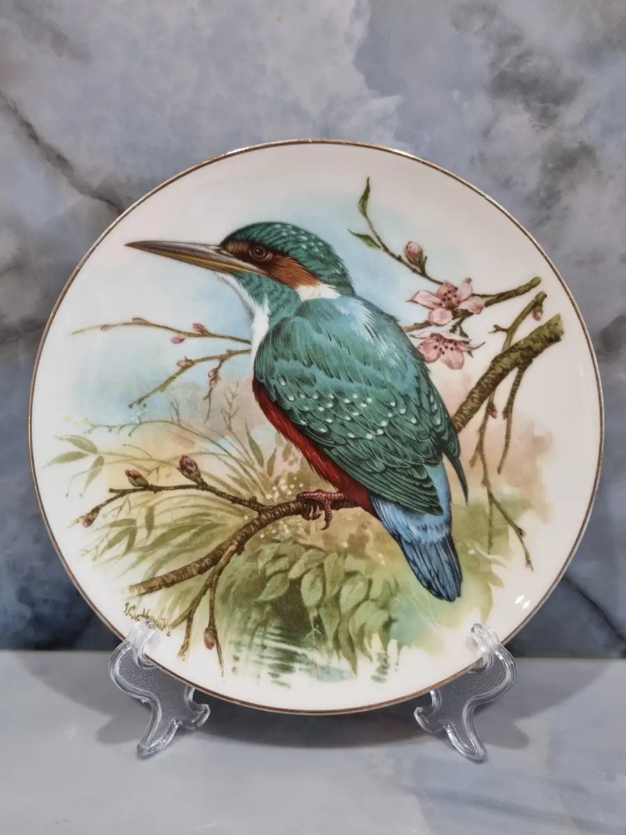 Vintage AJL Giftware Kingfisher Decorative Plate