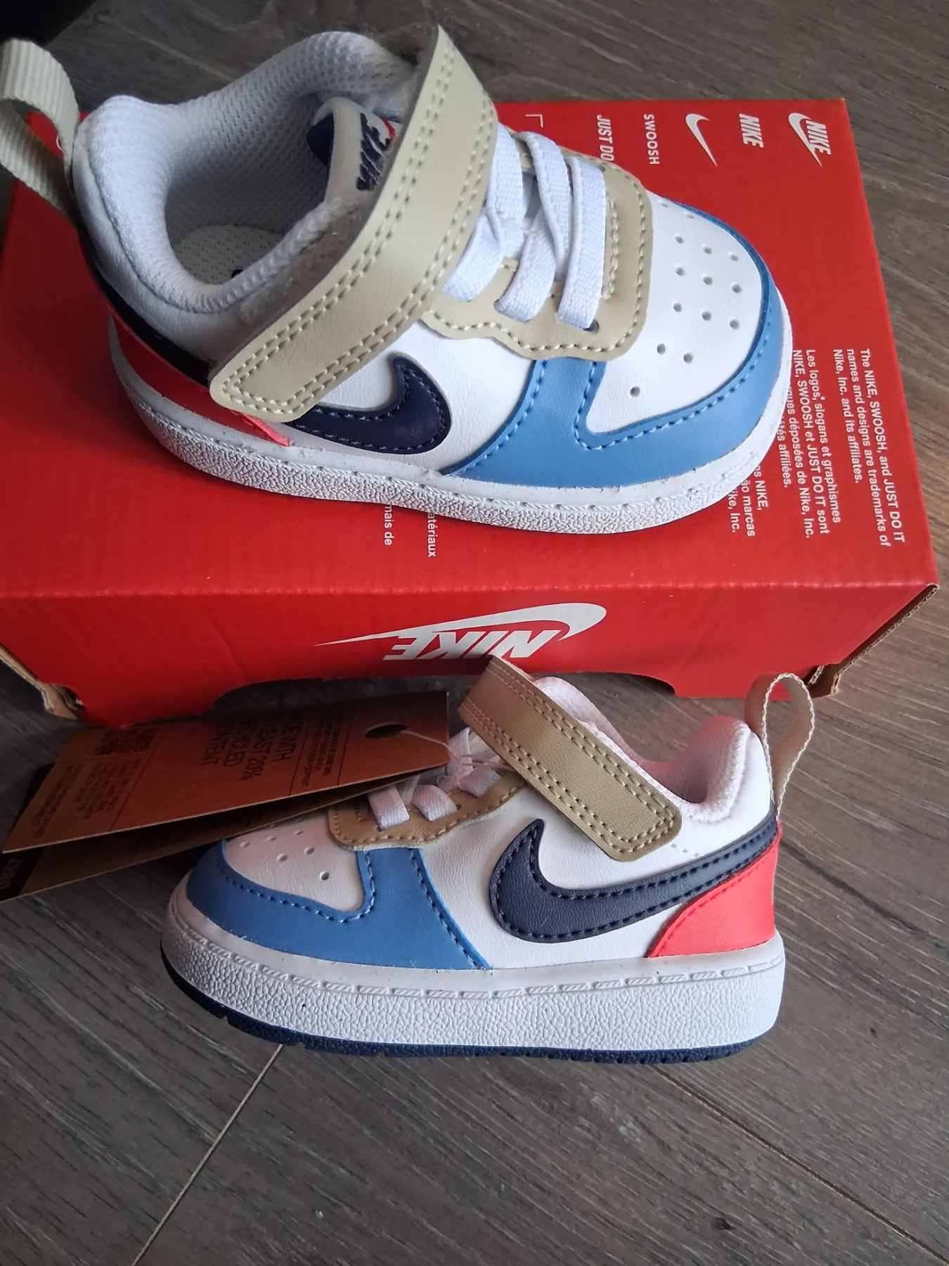 Nike court borough low recraft trainers size c2.5