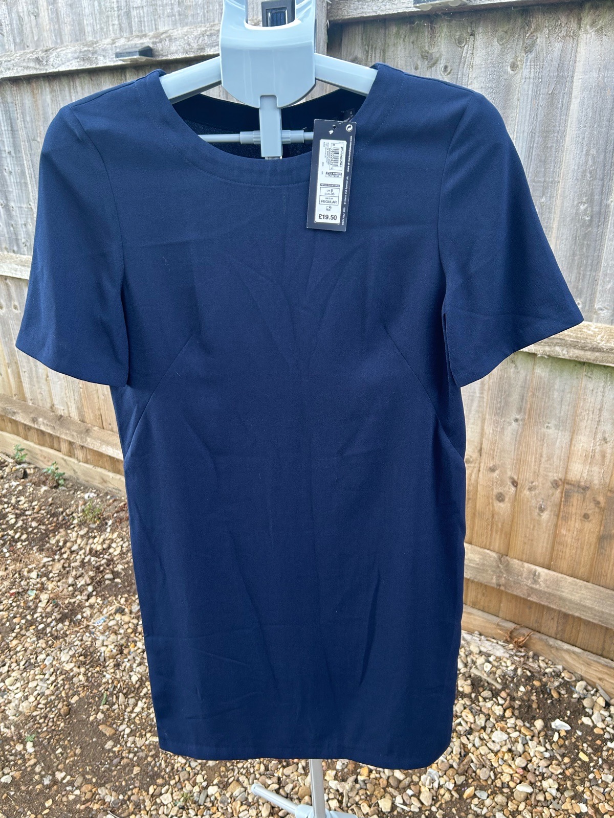 Brand New Tagged Size 8 Navy Blue Smart Formal Work Dress - M&S Collection