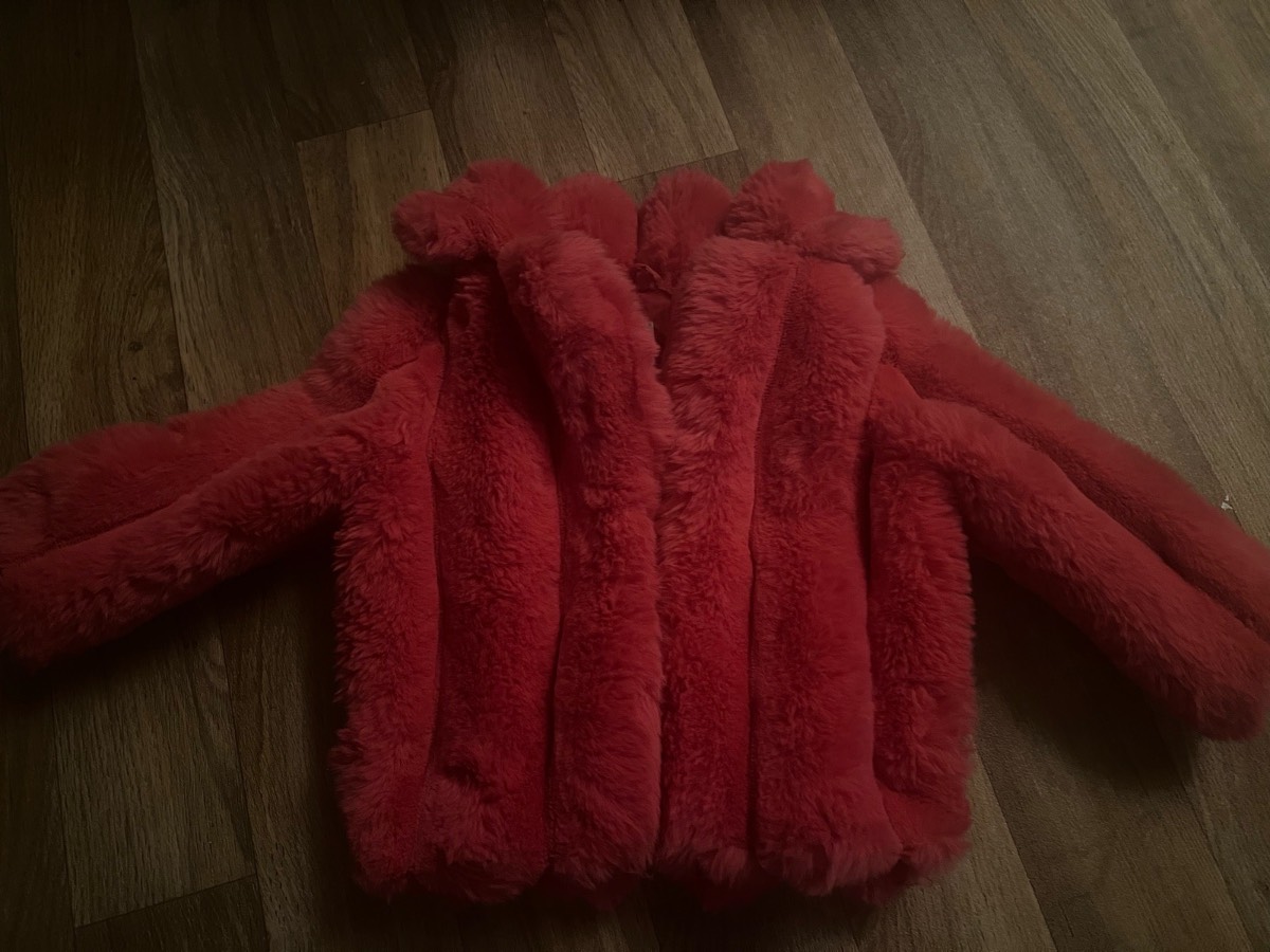 River Island Pink fur coat