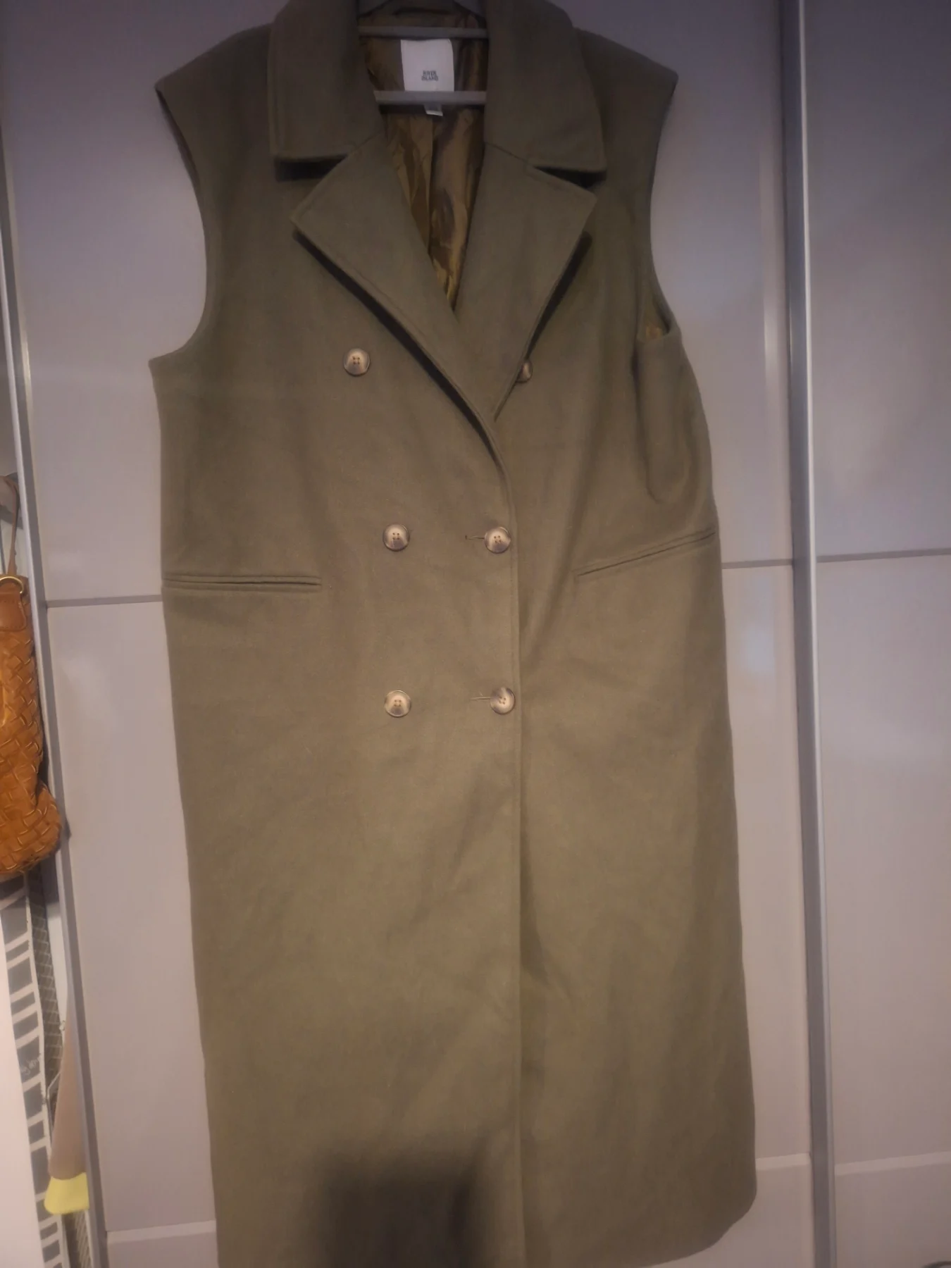 River Island London sleeveless coat
