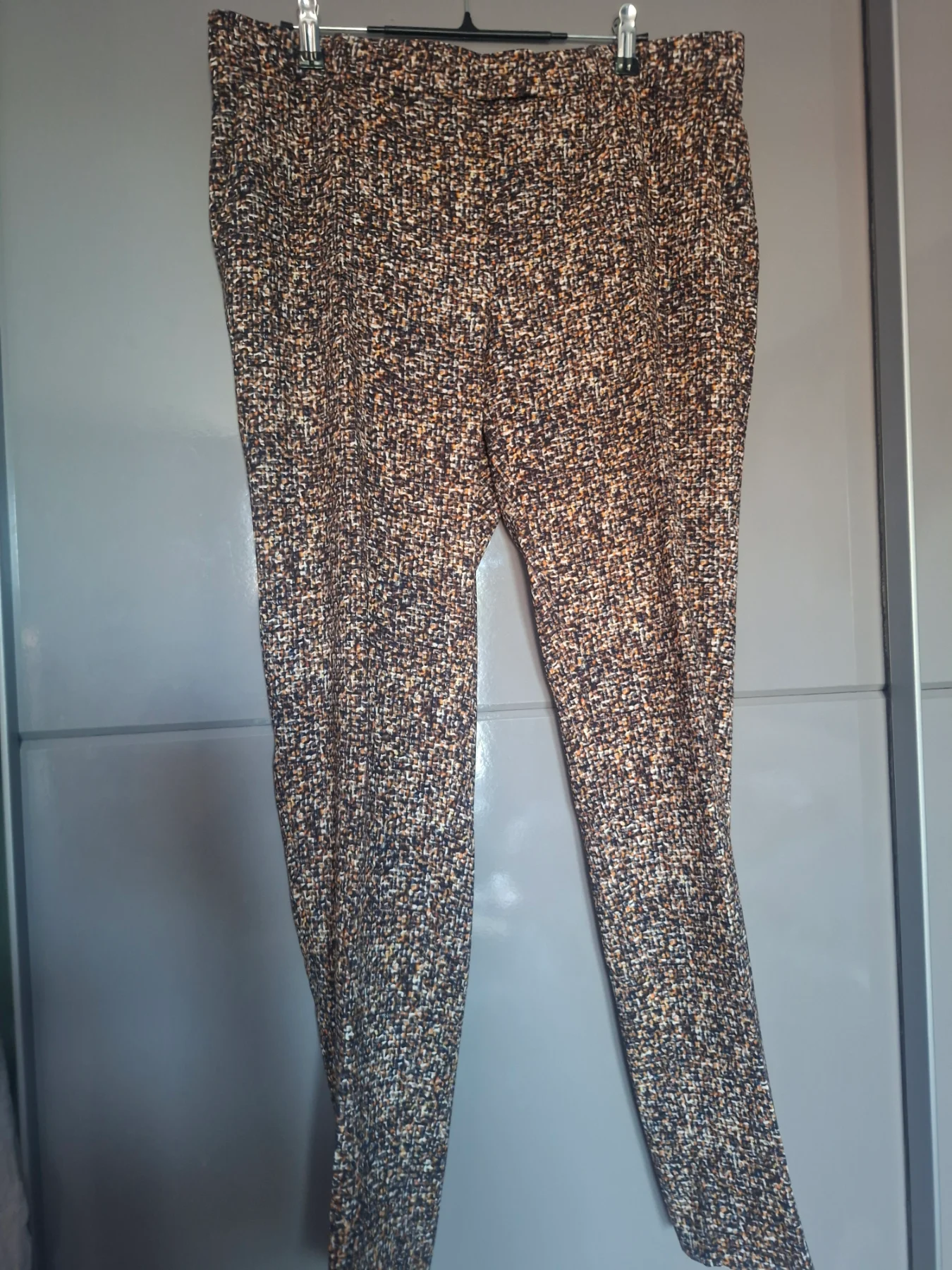 Max Mara Tailored Trousers Pants Patterned Textured Slim Fit UK 14. IT 46