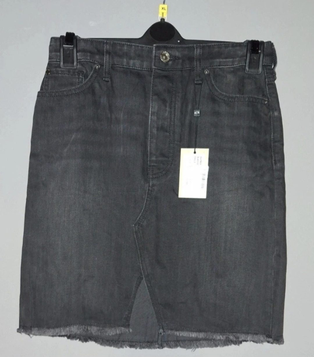 Brand new Armani black denim skirt
