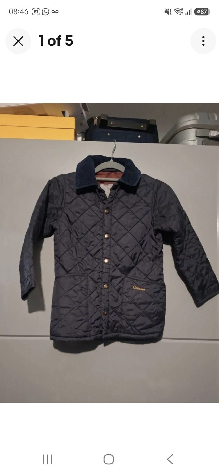 Kids quilted Barbour jacket