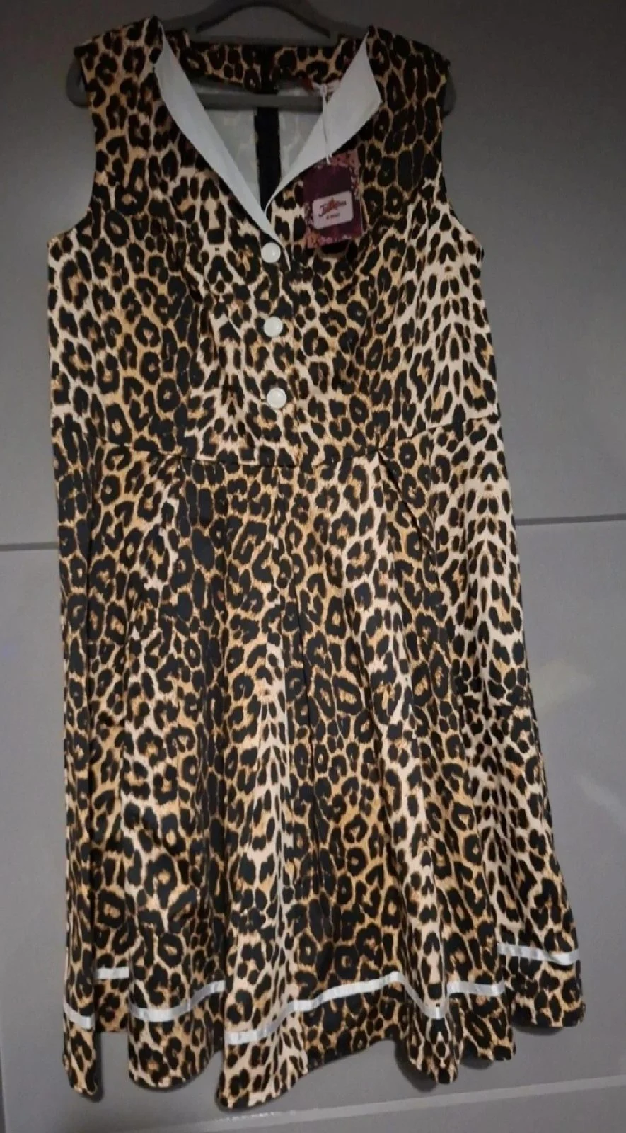 Brand new leopard print tea dress