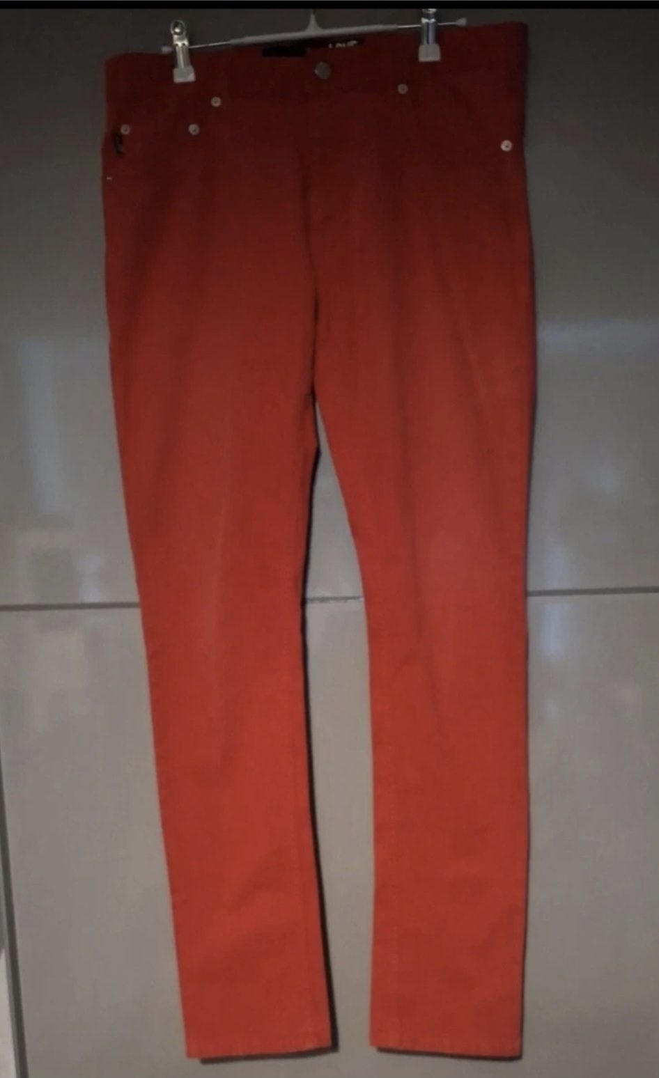 Red Moschino Jeans. Red Skinny Jeans. Size 12-14