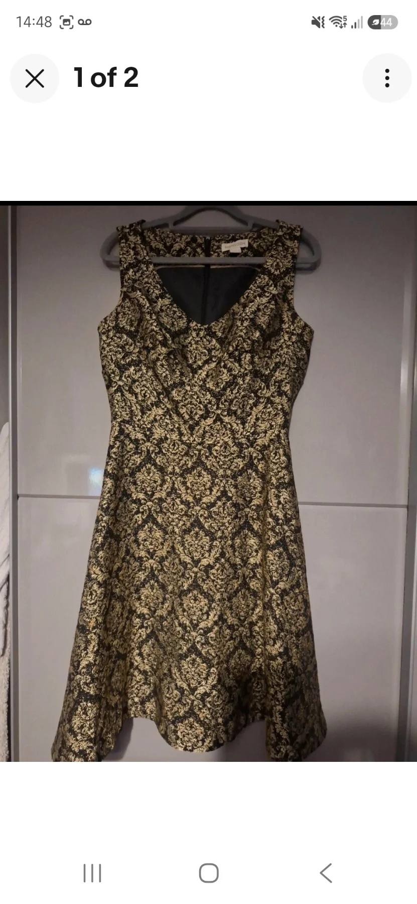 Stunning Black & Gold Monsoon Dress Size 8