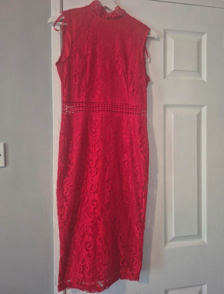 Beautiful ladies red lace dress