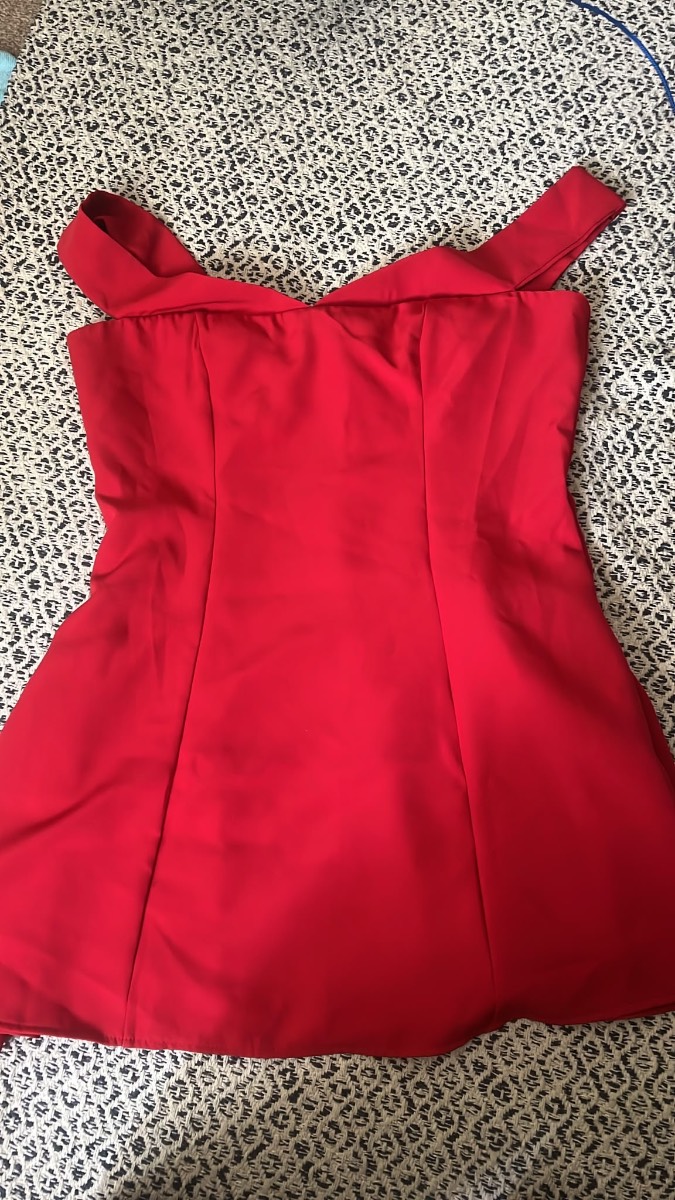 Red boohoo dress