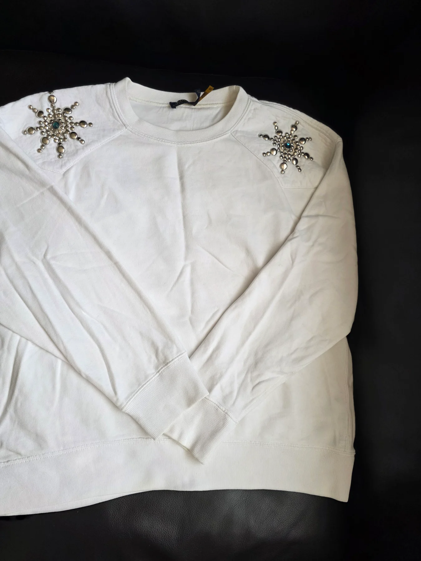 Polo Ralph Lauren White Embellished Sweatshirt – Size L
