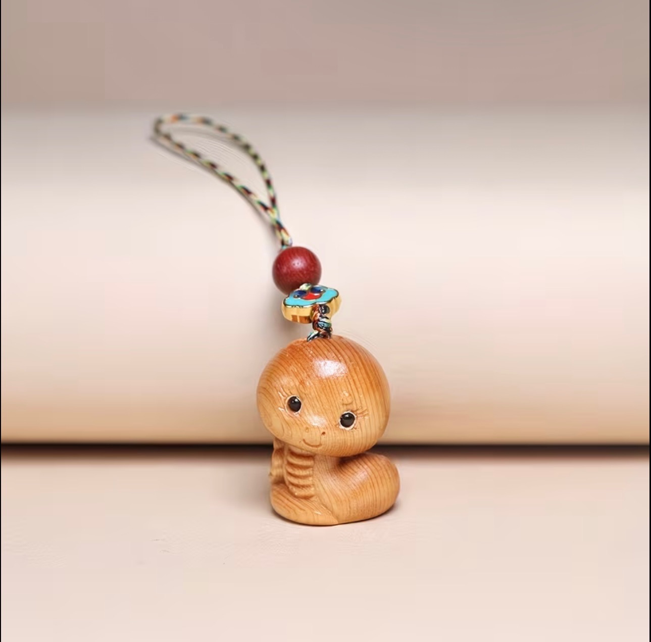 New Cute Wooden 'The Snake' Keyring / Bag Charm