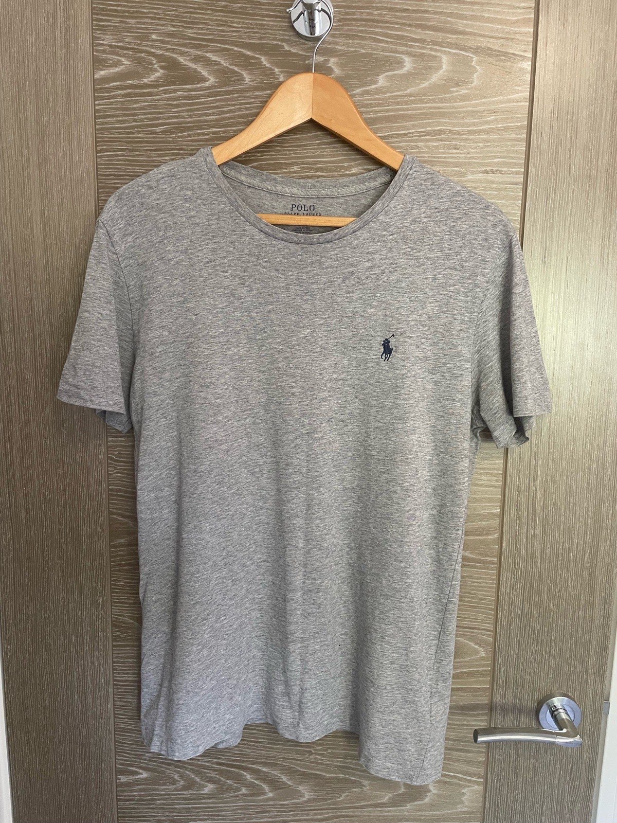 Classic Polo Ralph Lauren Grey Crew Neck Summer Casual Relaxed T-Shirt - Size S