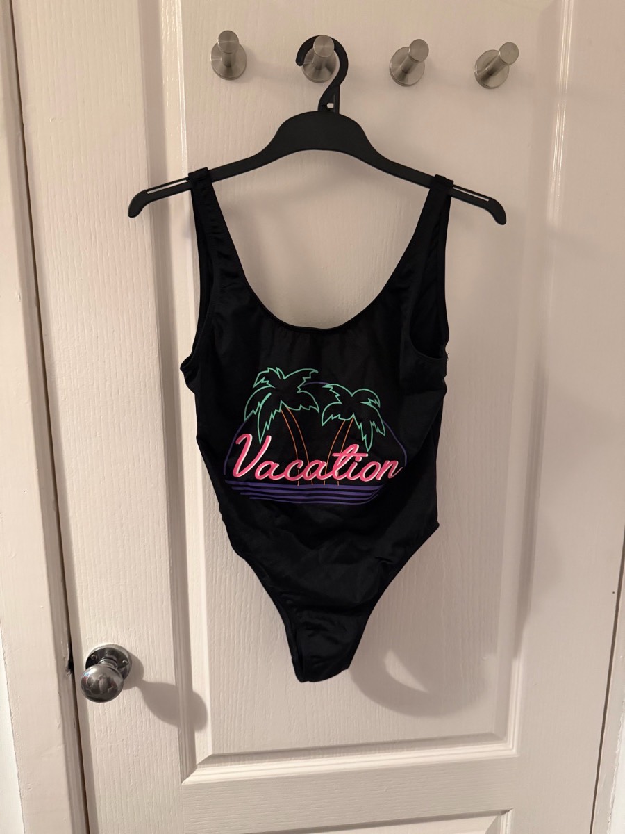New Look Black “Vacation” Swimsuit - Size 10