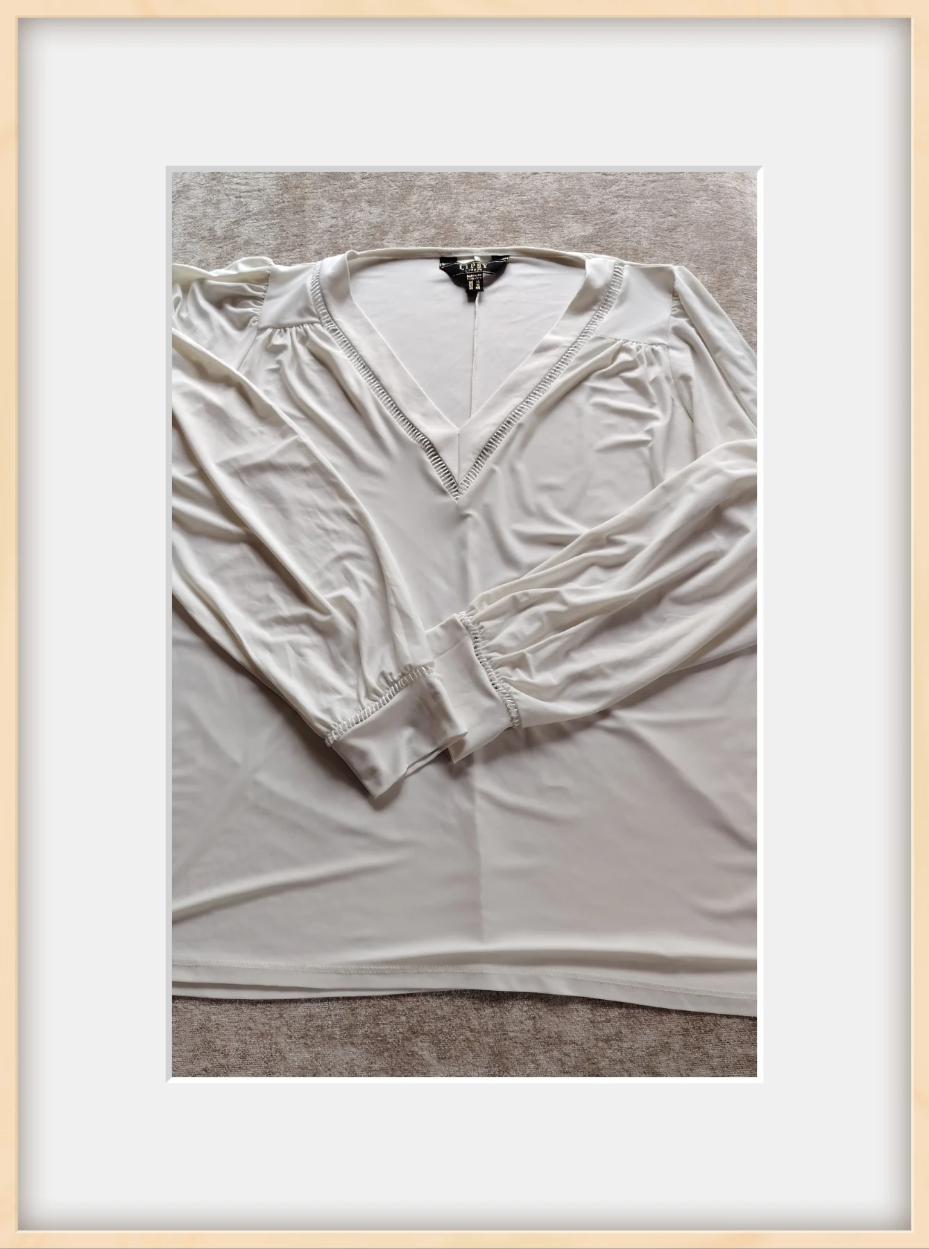Lipsy cream balloon sleeve blouse