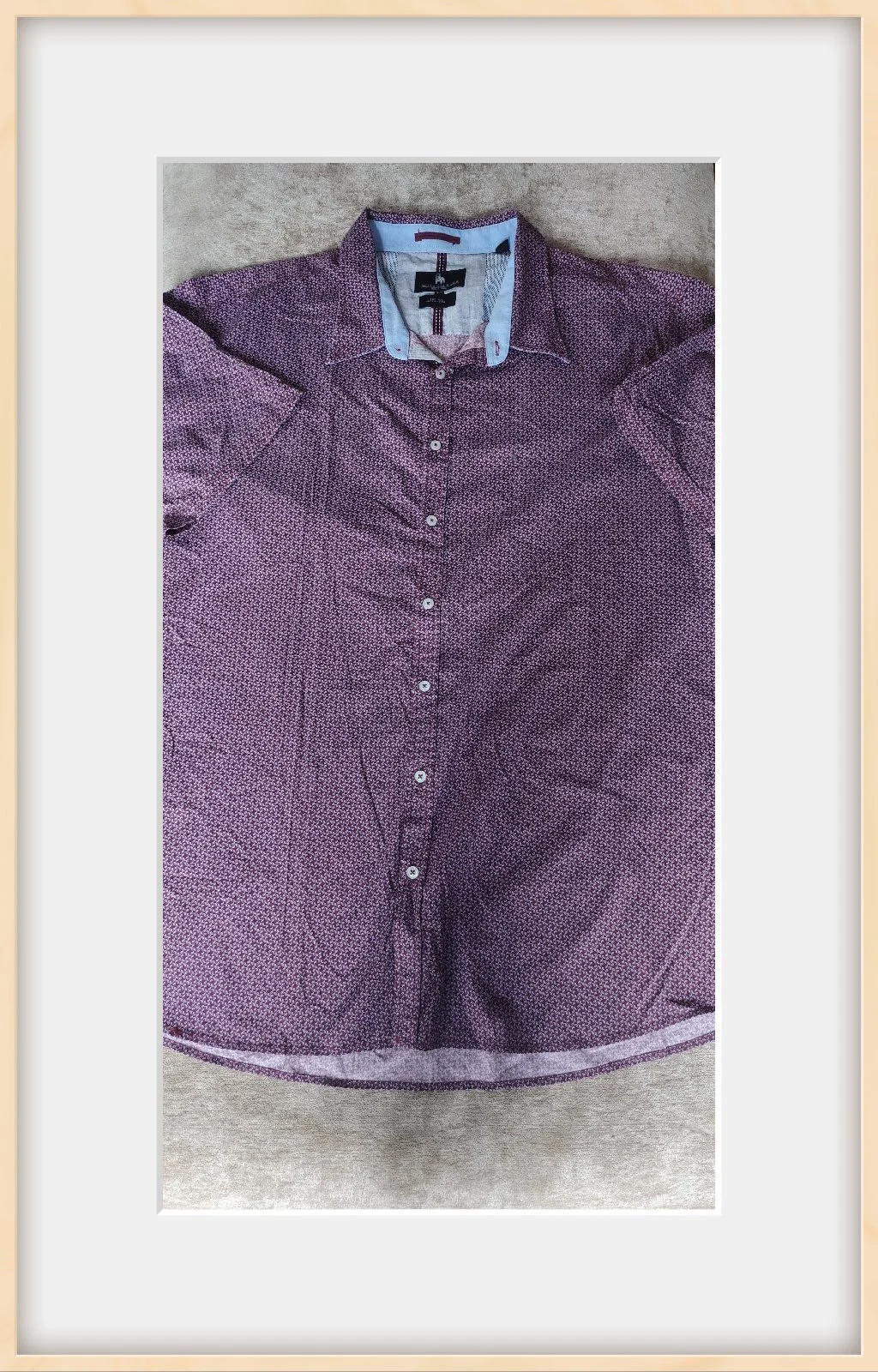 Stanfield Purple micro-print smart shirt 🍷