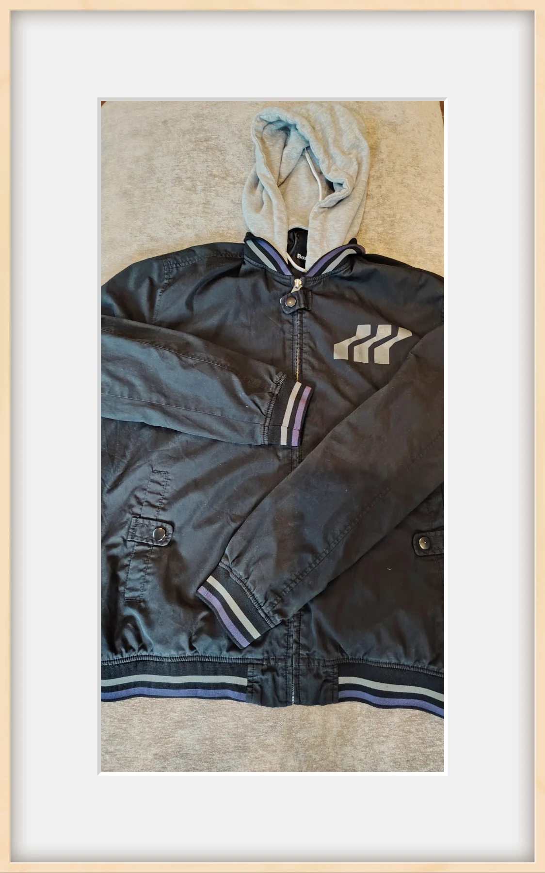Bench Hooded Bomber Jacket Y2K Skate