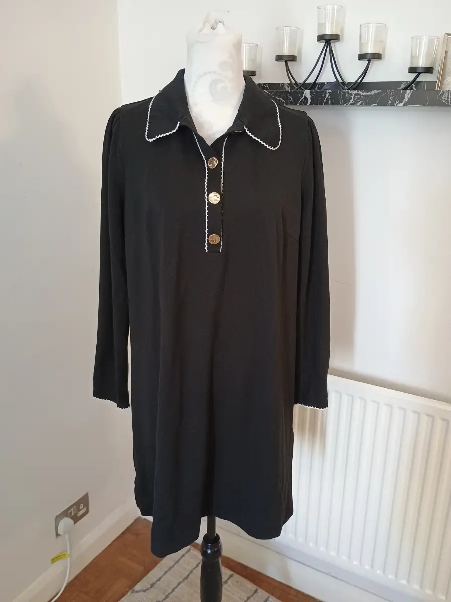Finery Ronnie Ponte Ladies Black Jersey Mini dress size 16