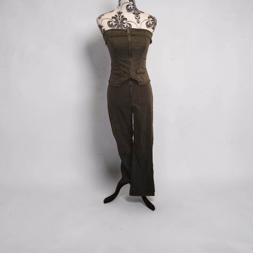 ASOS Design ladies khaki 2 piece outfit size 8