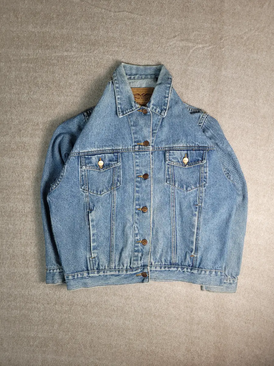 Perry Ellis American Denim Jacket Mens Size Medium Bue Button Up