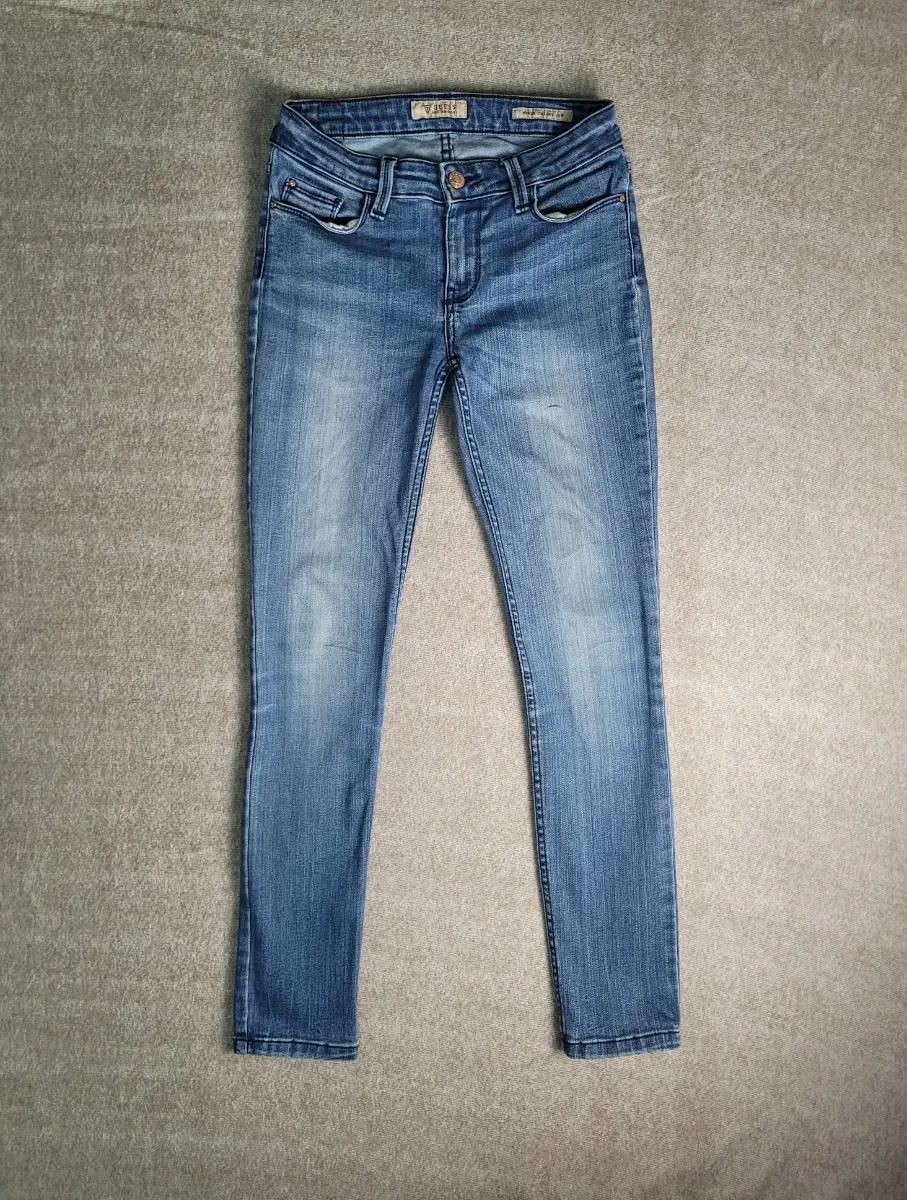 Guess Jeans Womens Waist 27 Power Skinny Low Blue