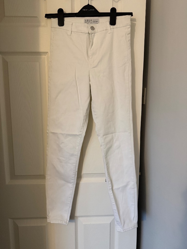 Primark Denim Co. White High-Waisted Skinny Jeans