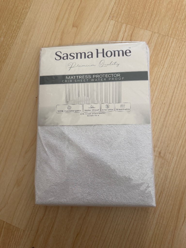 Brand New Sasma Home Waterproof Crib Mattress Protector (50 × 85 cm)