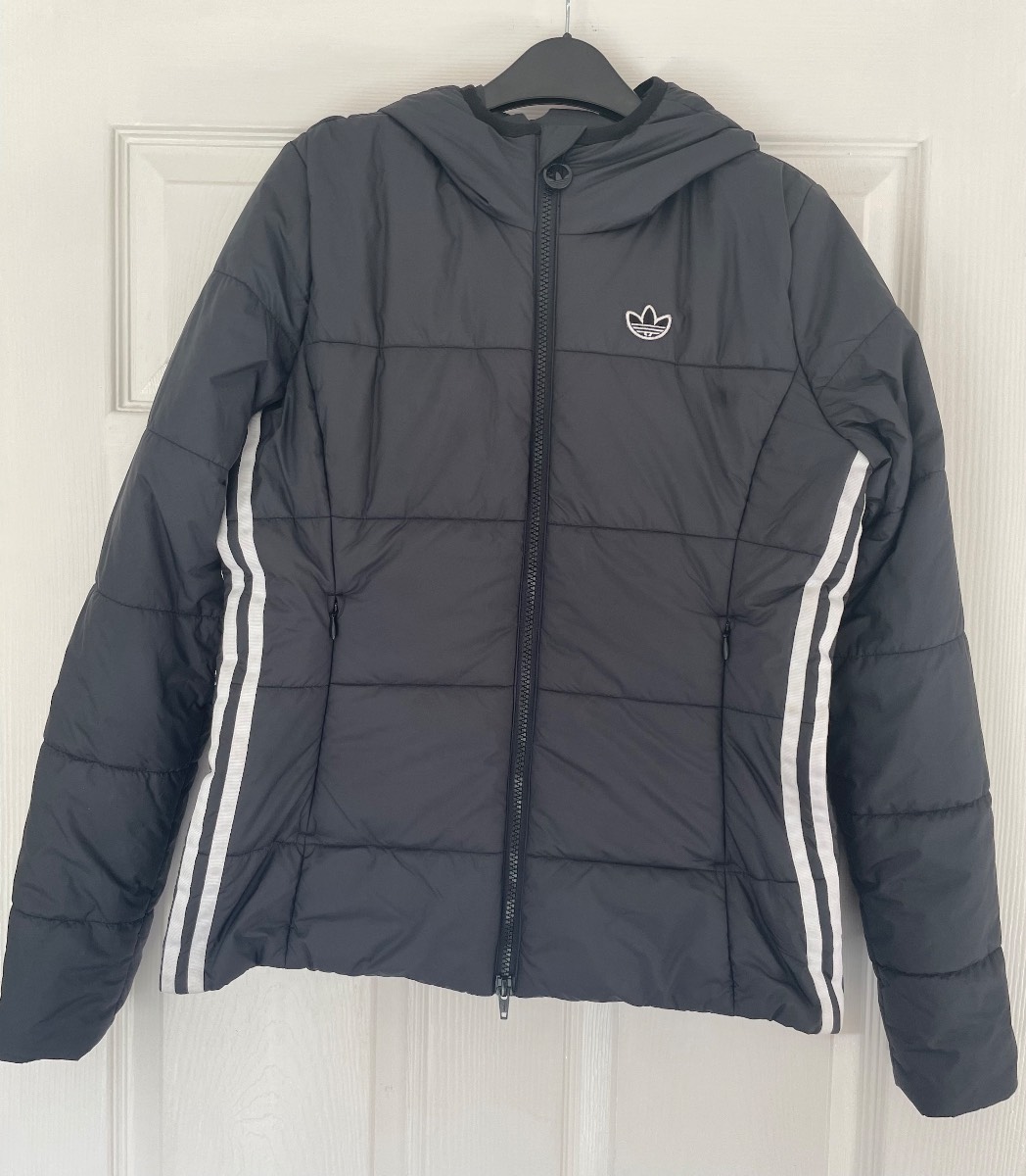 Adidas Originals black Trefoil slim fit puffer jacket 8
