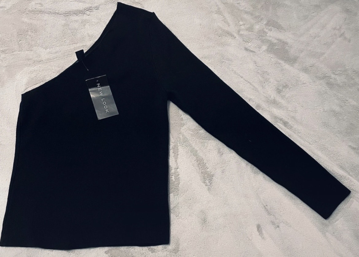 New Look black asymmetric one shoulder top 12