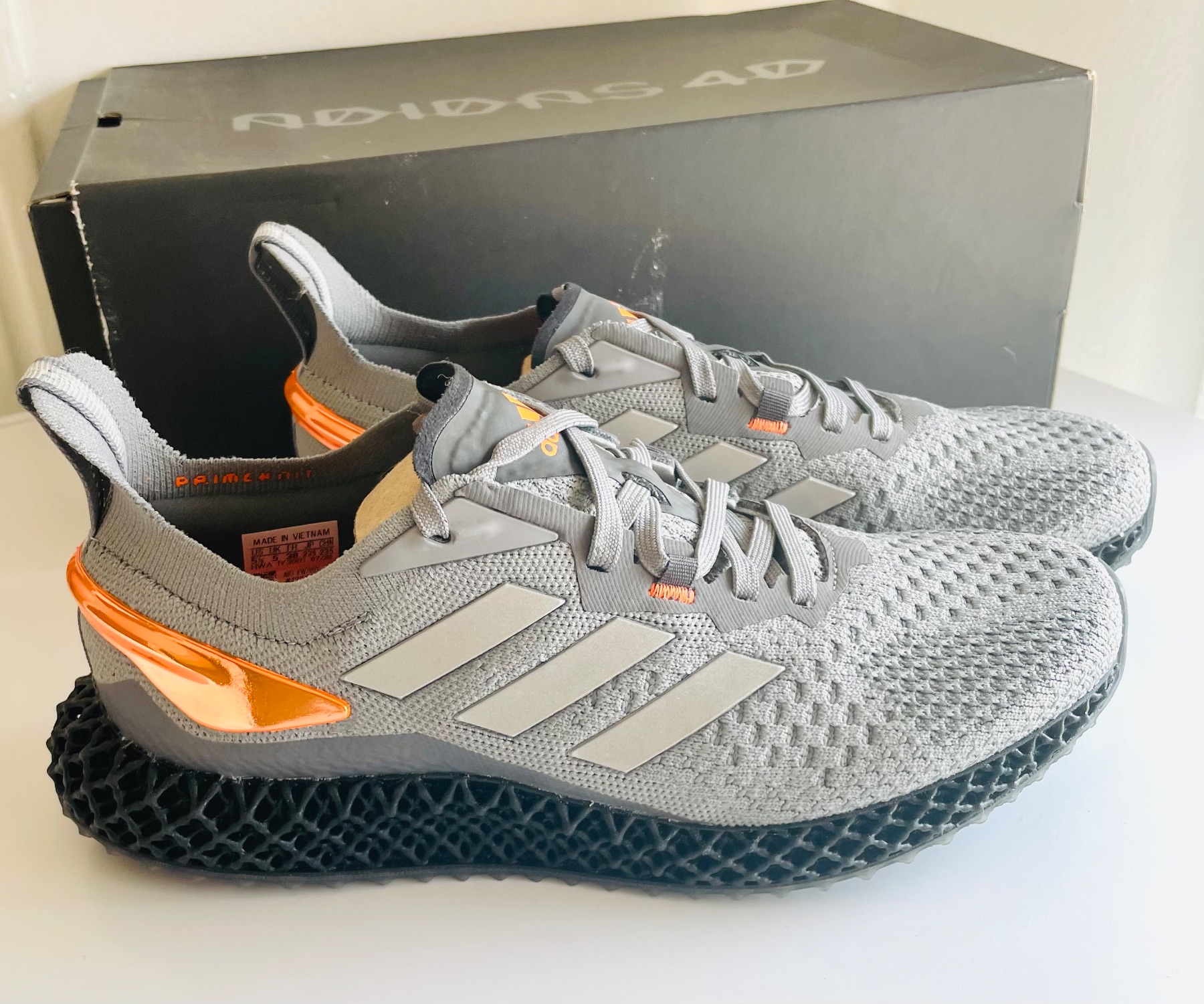 Adidas X90004D Grey Three Signal Orange Men’s Performance Trainers UK 5