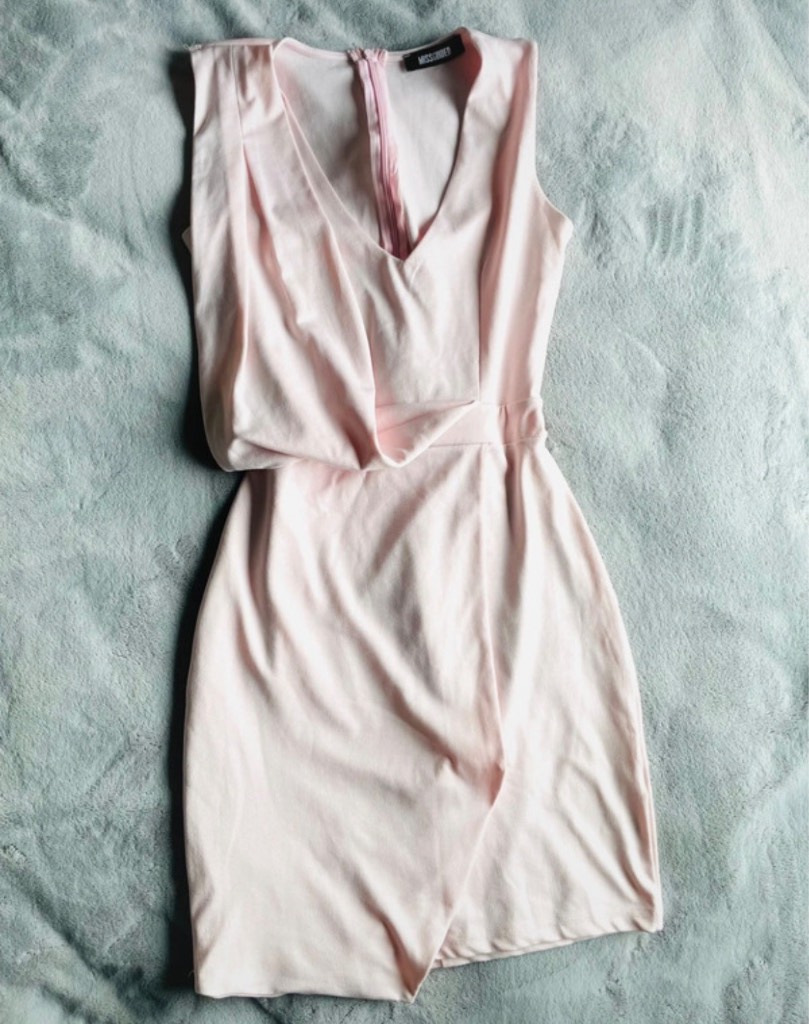 Missguided light pink asymmetric mini dress 8