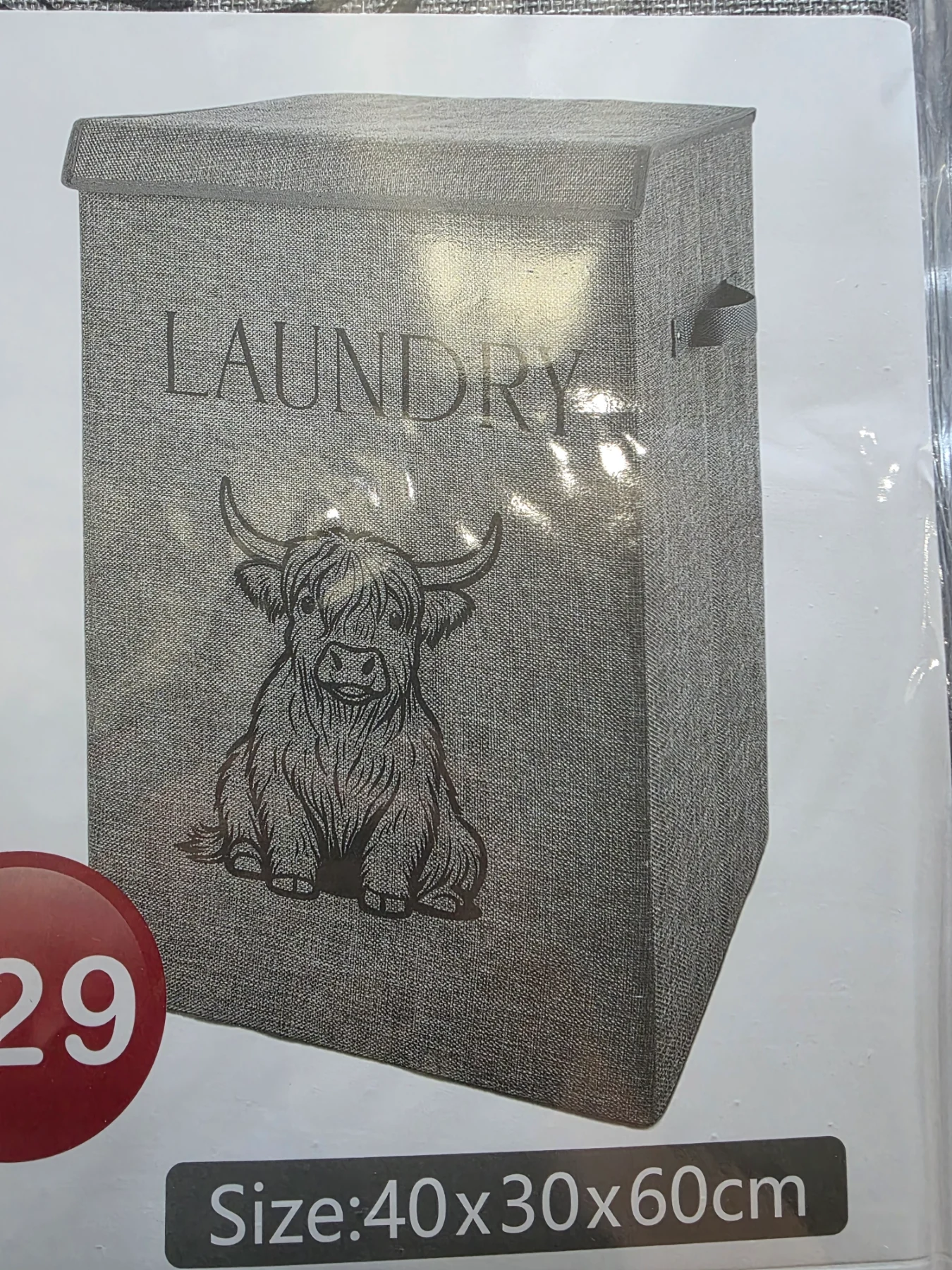 Highland cow laundry/storage basket
