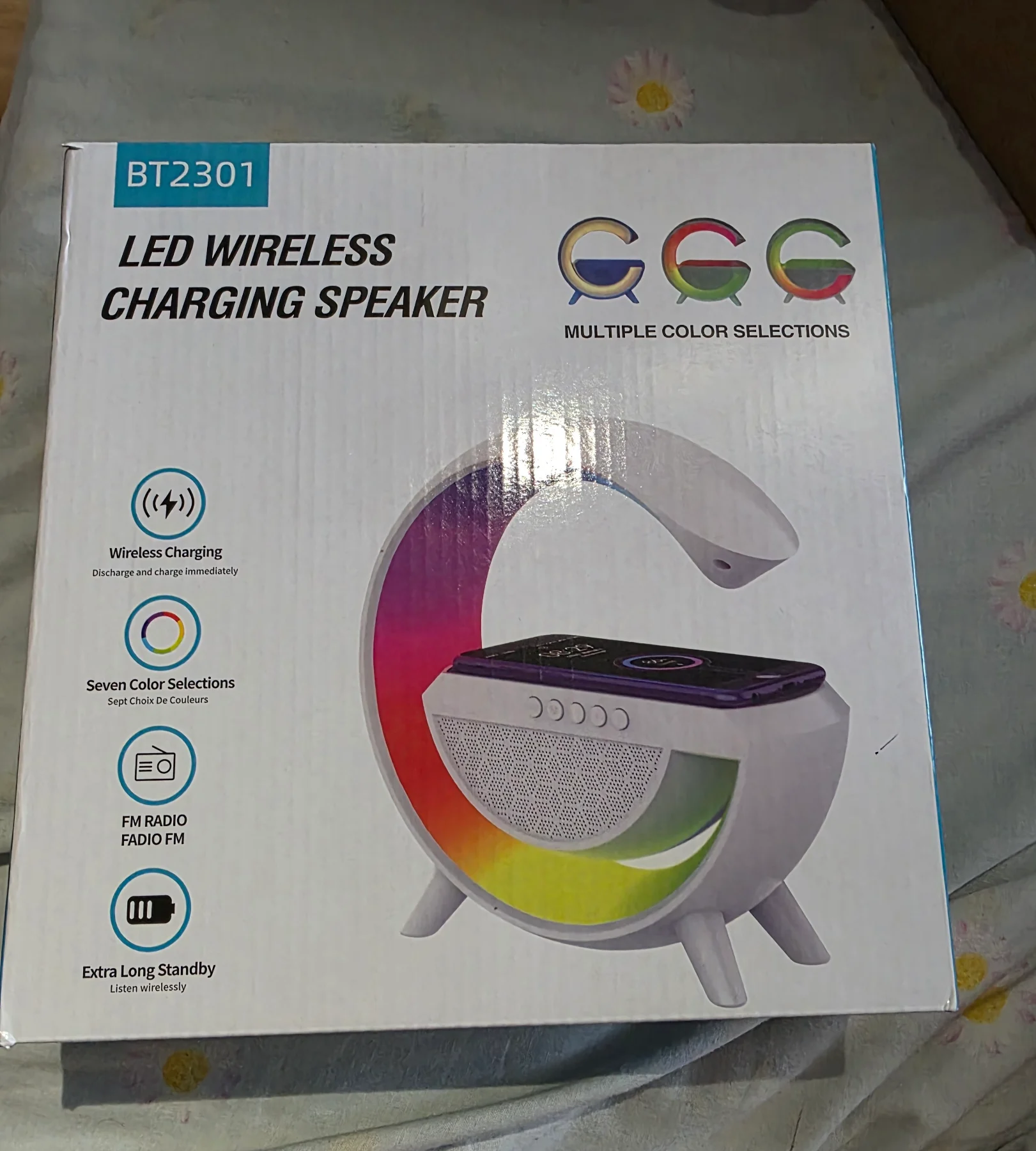 G LED wireless charger/speaker