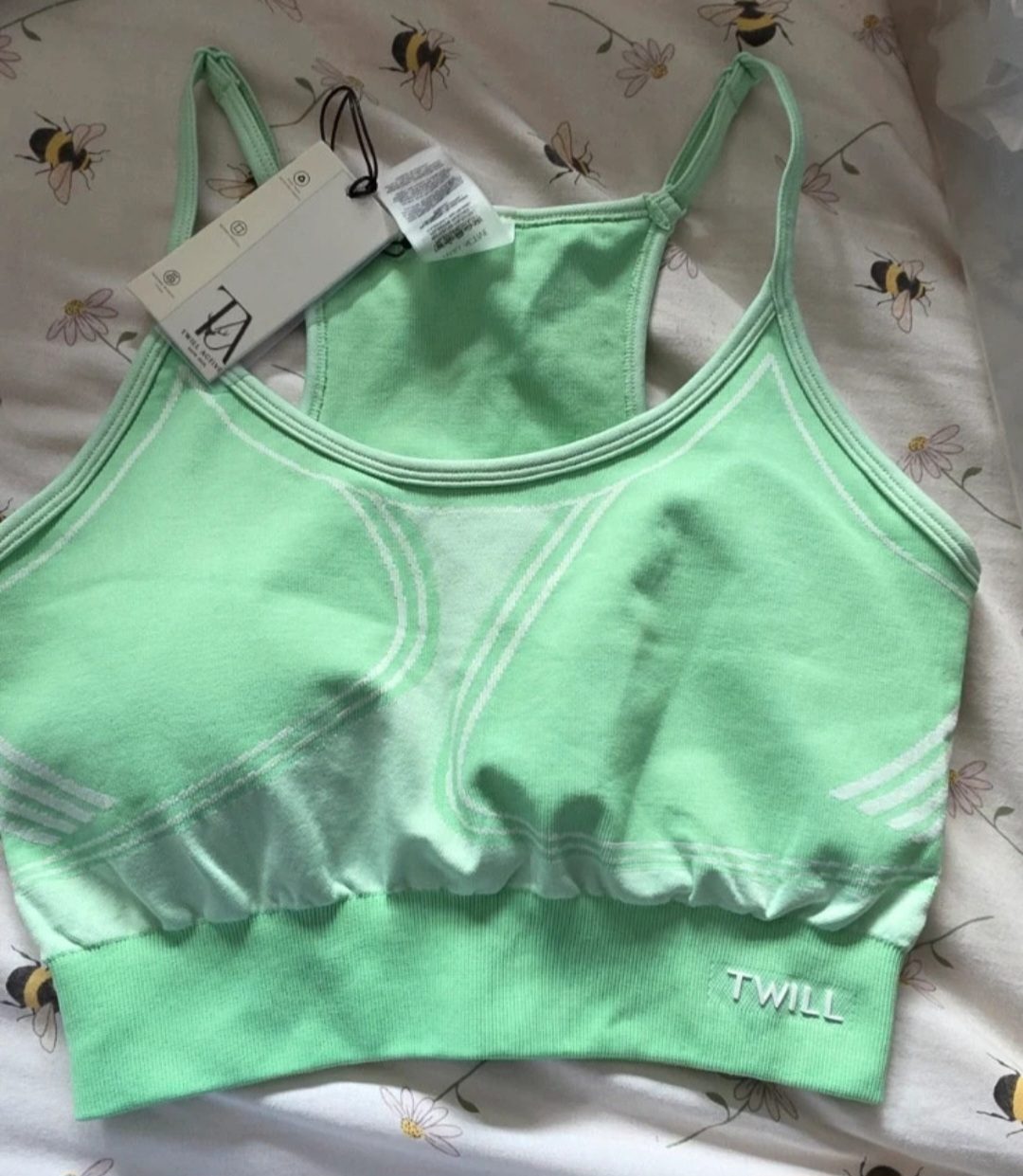 Green sports bra