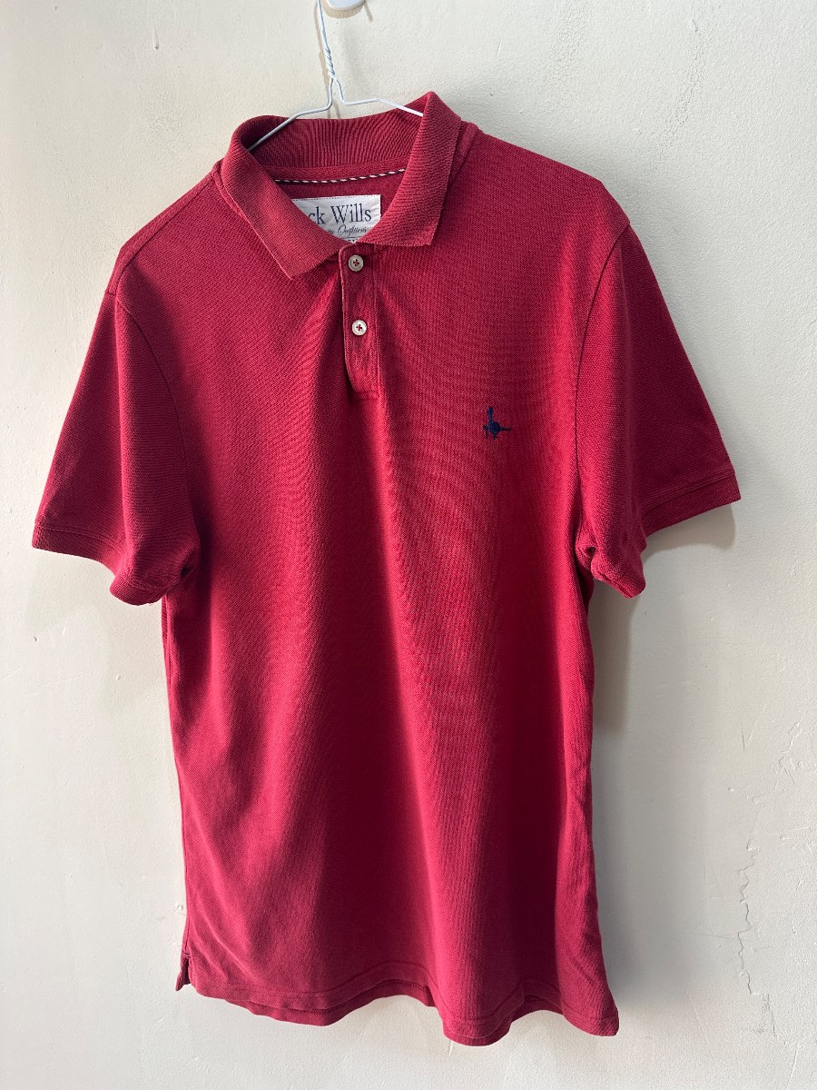 Jack Wills Red Polo T Shirt Size M