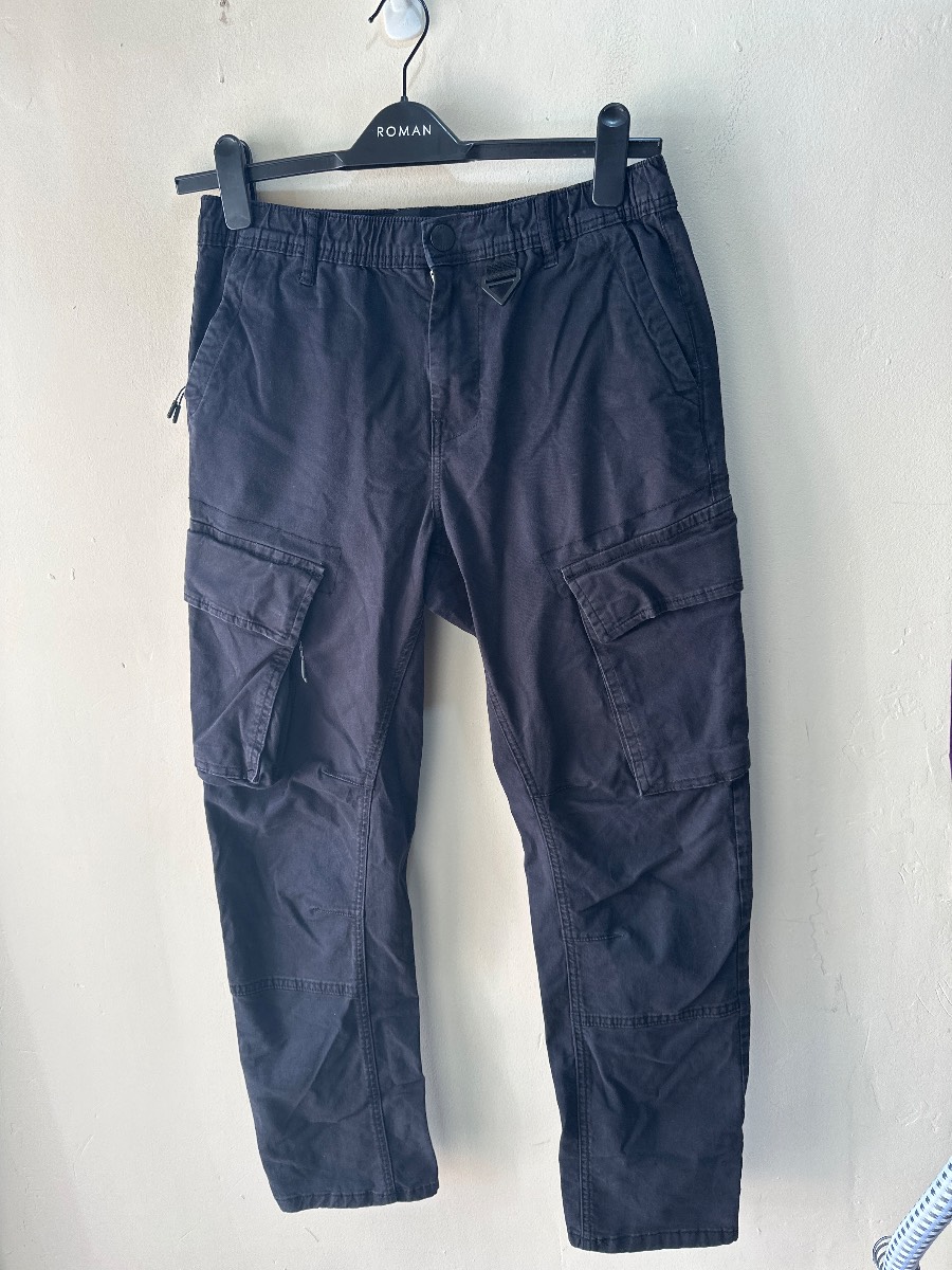 Tech Cargo Black Trousers Size M