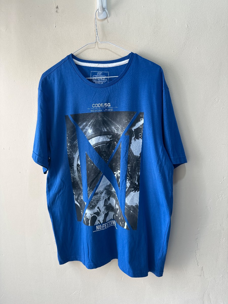 F&F Blue Nu Festival T Shirt Size L