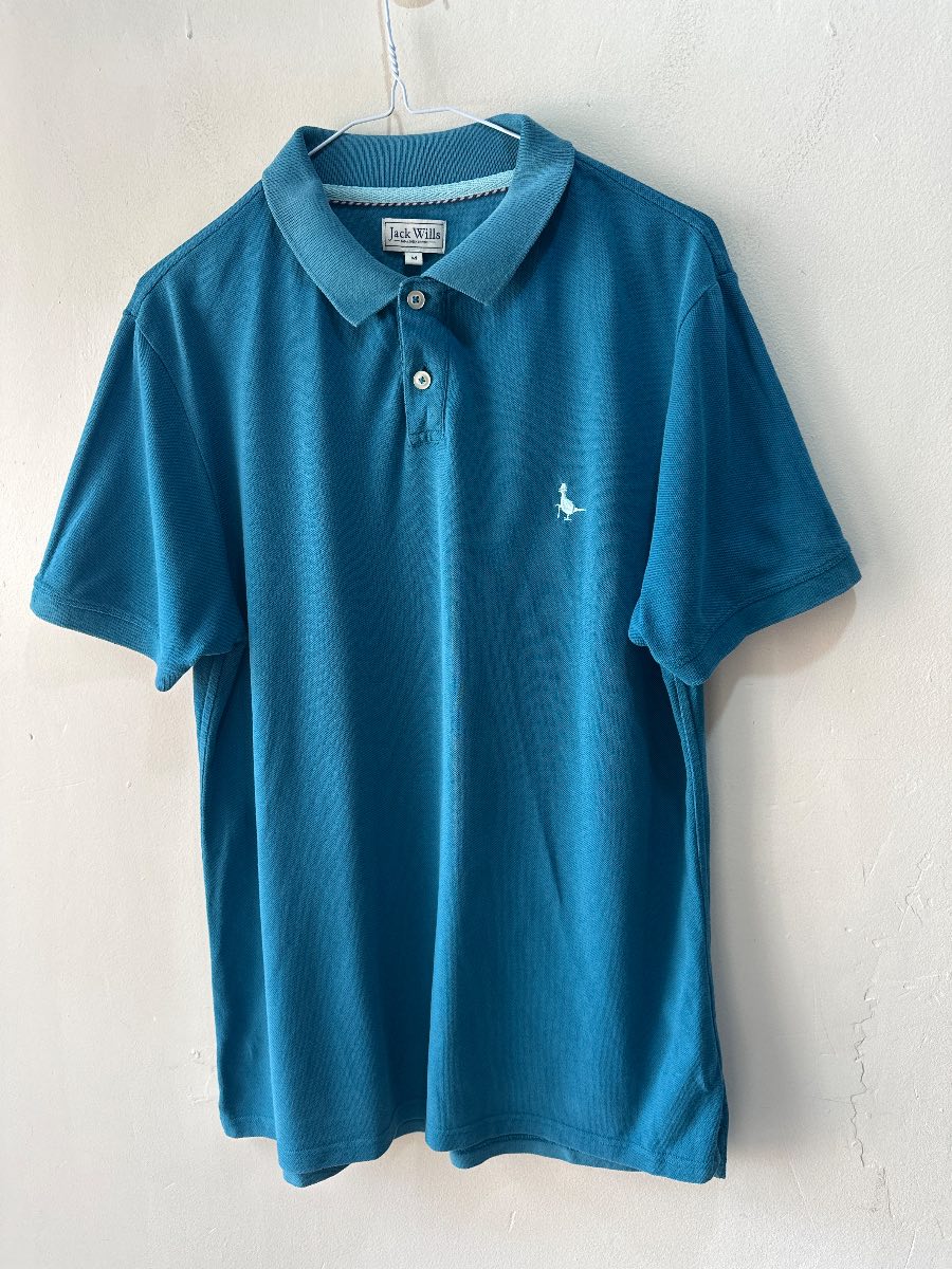 Jack Wills Teal Polo T Shirt Size M